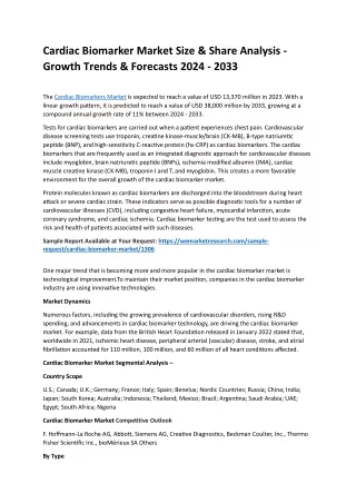 cardiac biomarker market size share analysis