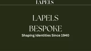 Lapels Bespoke -Tailor Made Suits Dubai