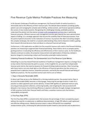 Five Revenue Cycle Metrics Profitable Practices Are Measuring