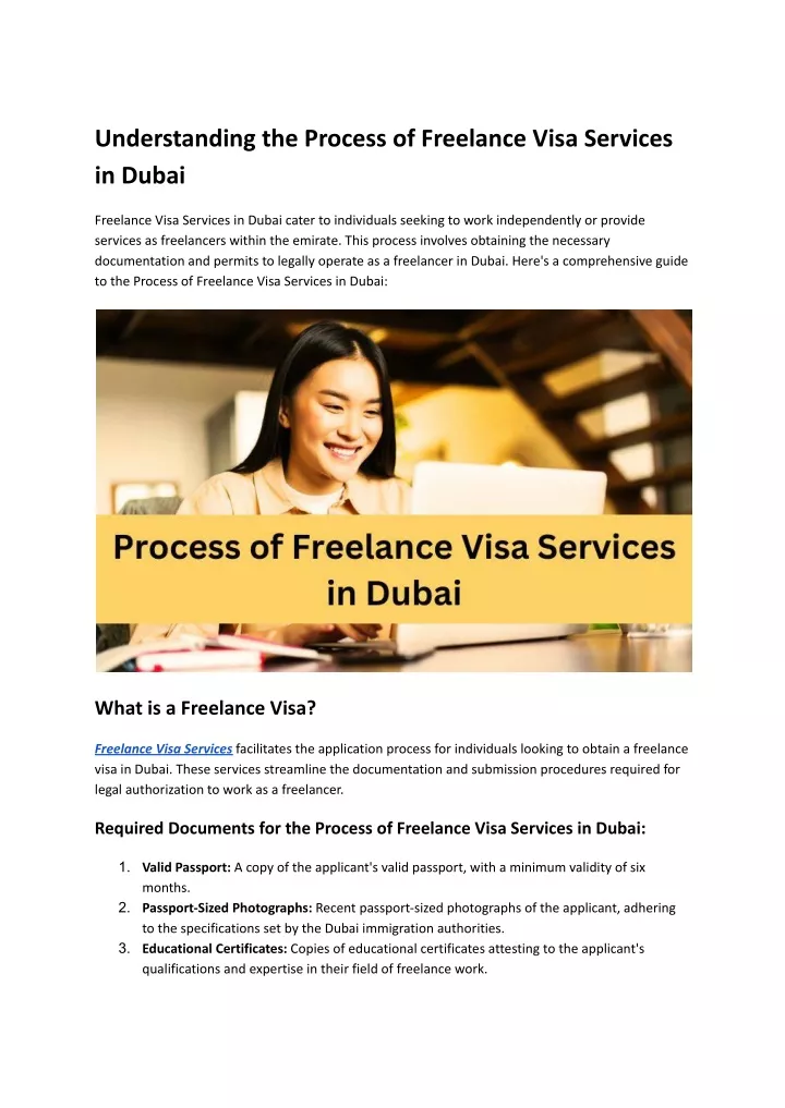 understanding the process of freelance visa