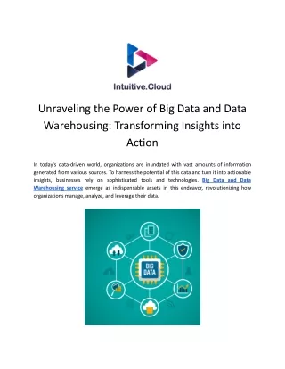 Big Data and Data Warehousing service