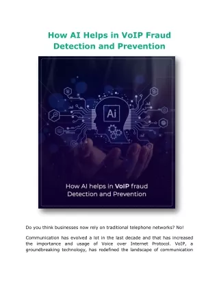 How AI Helps in VoIP Fraud Detection and Prevention