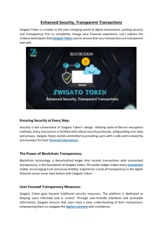 enhanced security transparent transactions