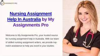 Expert Nursing Assignment Help in Australia - Get Top Grades Now!