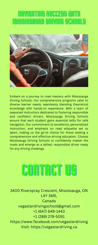 Navigating Success with Mississauga Driving Schools