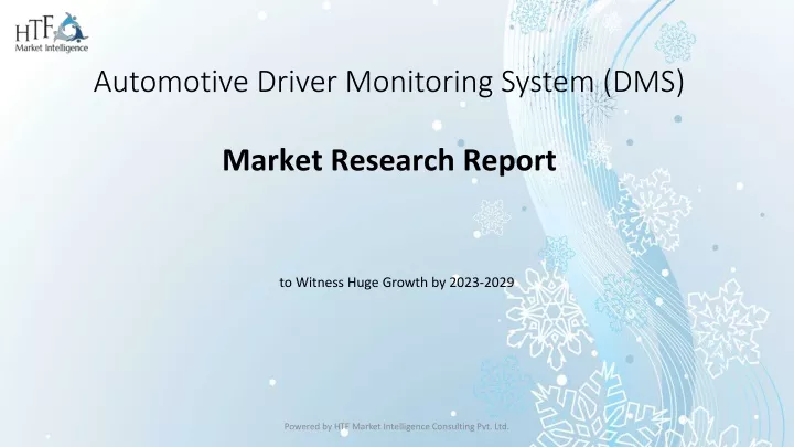 automotive driver monitoring system dms market research report
