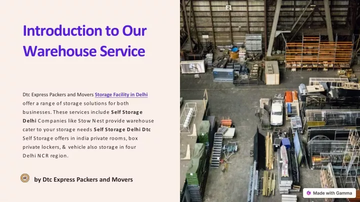 introduction to our warehouse service
