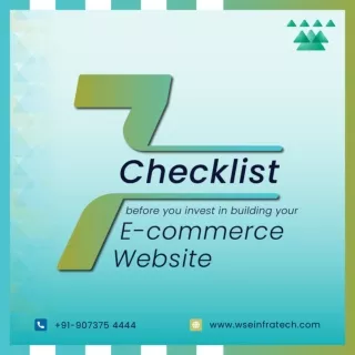 7 Checklist before you invest in building your e-commerce website