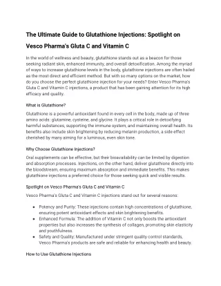 the ultimate guide to glutathione injections