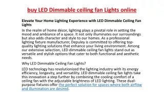 buy LED Dimmable ceiling fan Lights online