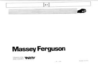 Massey Ferguson MF390 Tractor Parts Catalogue Manual