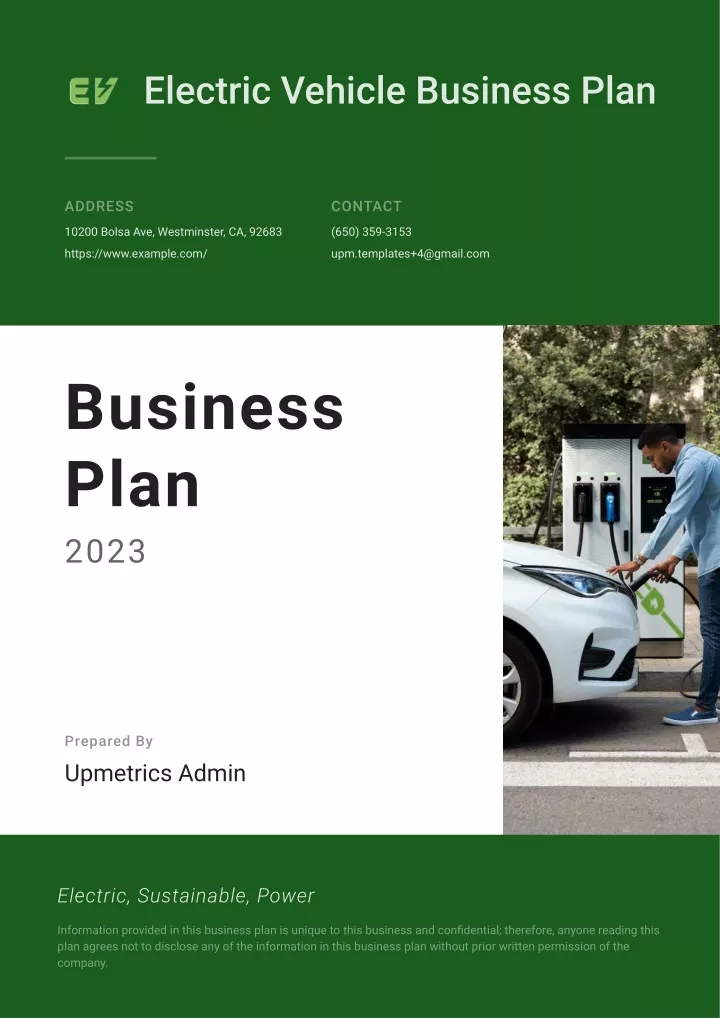 electric vehicle business plan