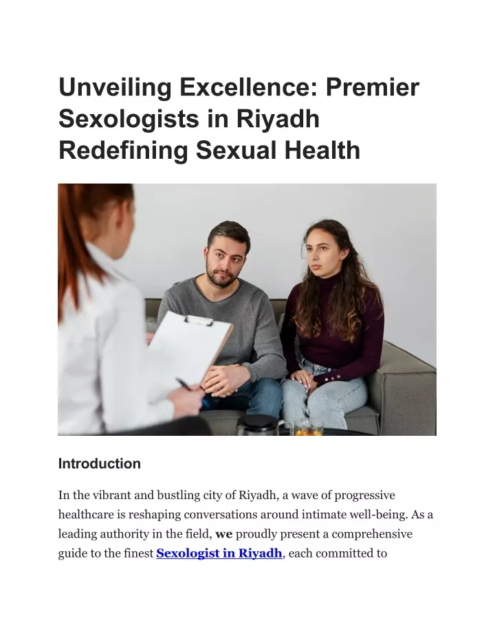 unveiling excellence premier sexologists