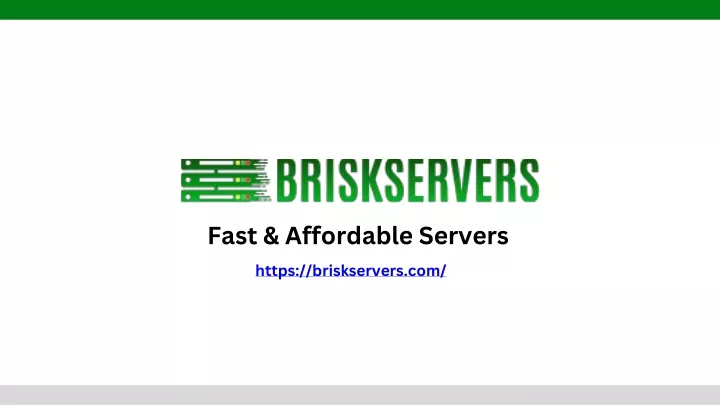 fast affordable servers