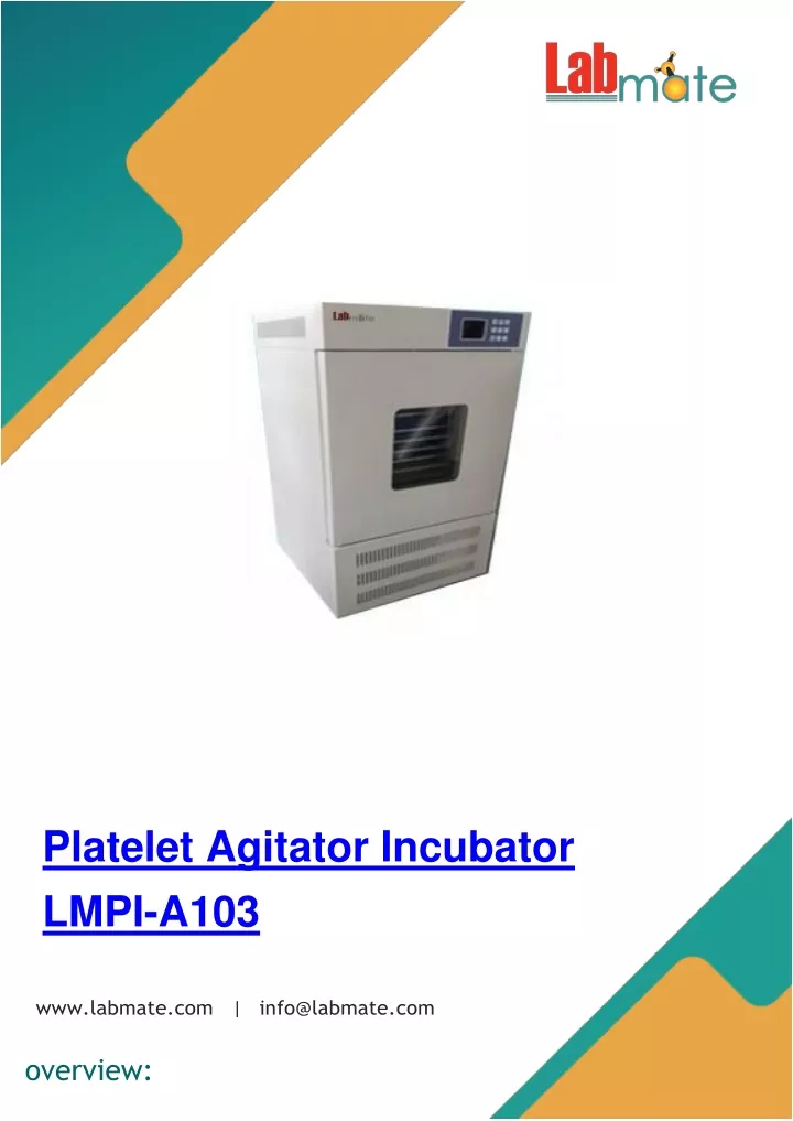 platelet agitator incubator lmpi a103