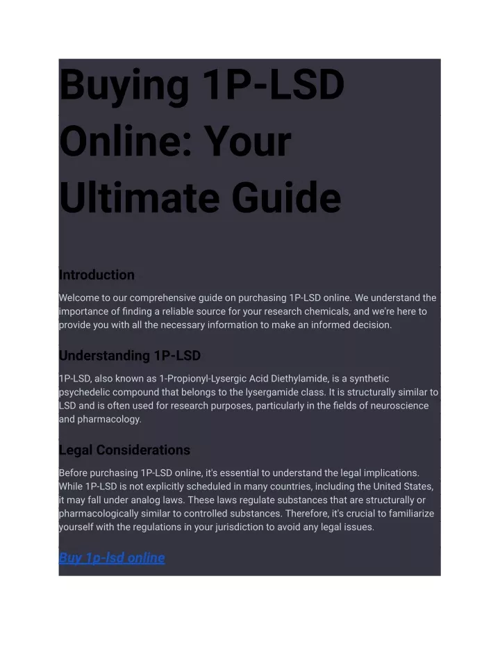 buying 1p lsd online your ultimate guide