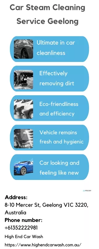 Car Steam Cleaning Service Geelong
