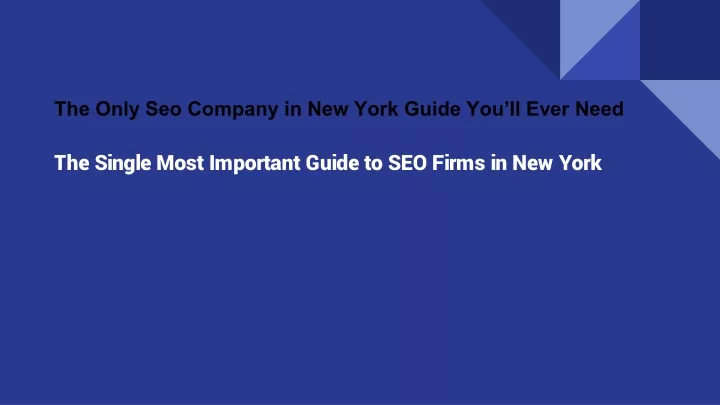 the only seo company in new york guide you ll ever need
