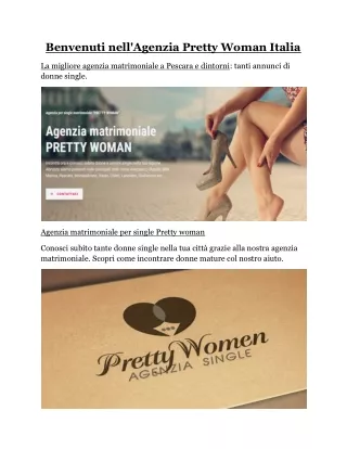 benvenuti nell agenzia pretty woman italia