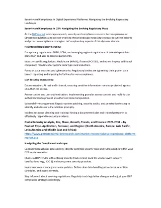 security and compliance in digital experience