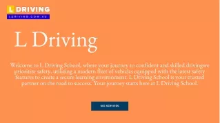 Driving lesson Sydney | L Driving