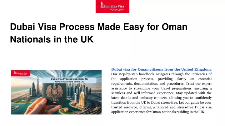 dubai visa process made easy for oman nationals in the uk