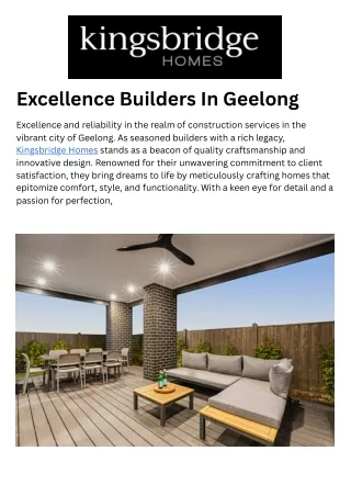 Excellence Builders In Geelong