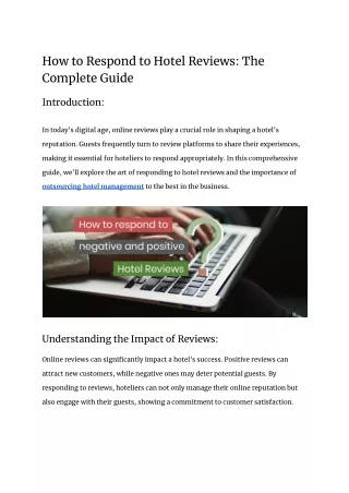 how to respond to hotel reviews the complete guide