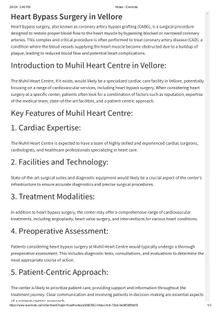 Heart Bypass Surgery in Vellore pdf