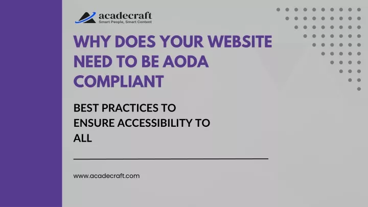 why does your website need to be aoda compliant