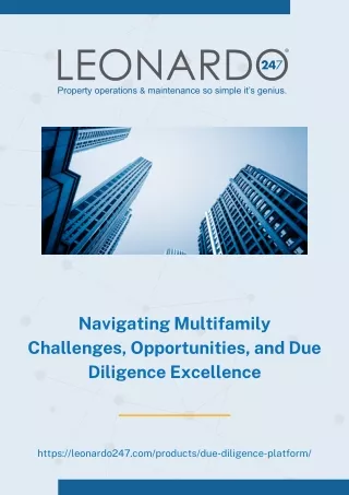 Navigate to Success Multifamily Due Diligence Software Excellence