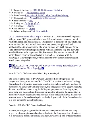You Think You Know What Dr Oz Cbd Gummies Blood Sugar Is? Test Yourself