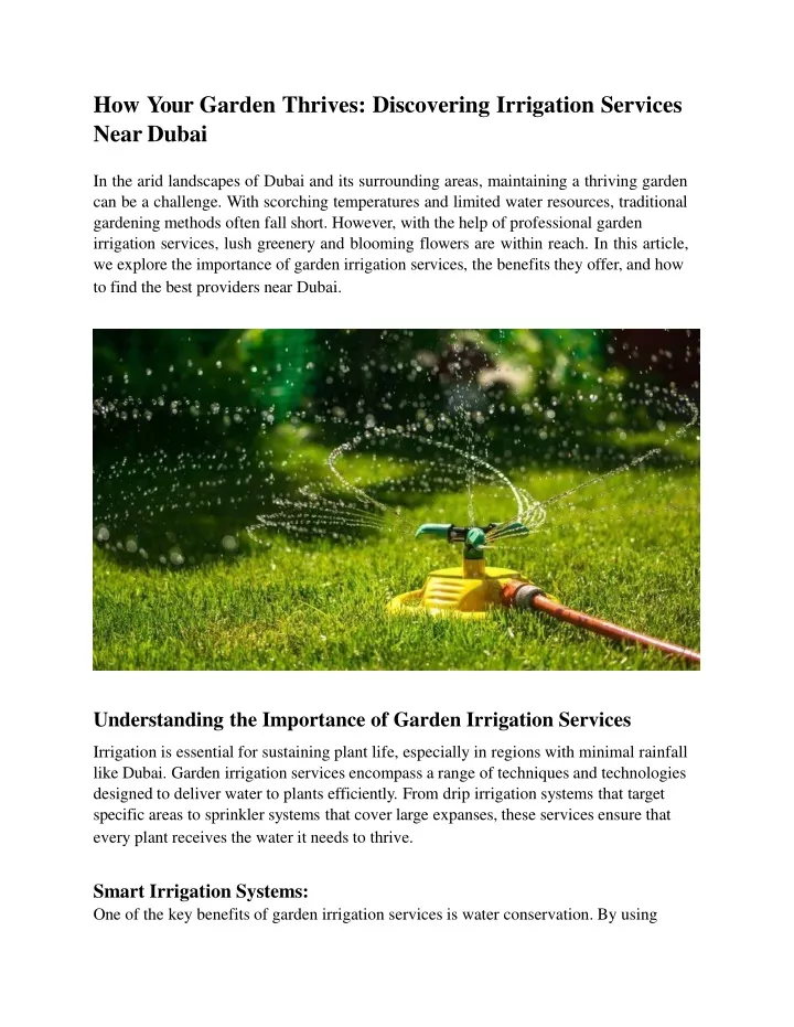 how your garden thrives discovering irrigation