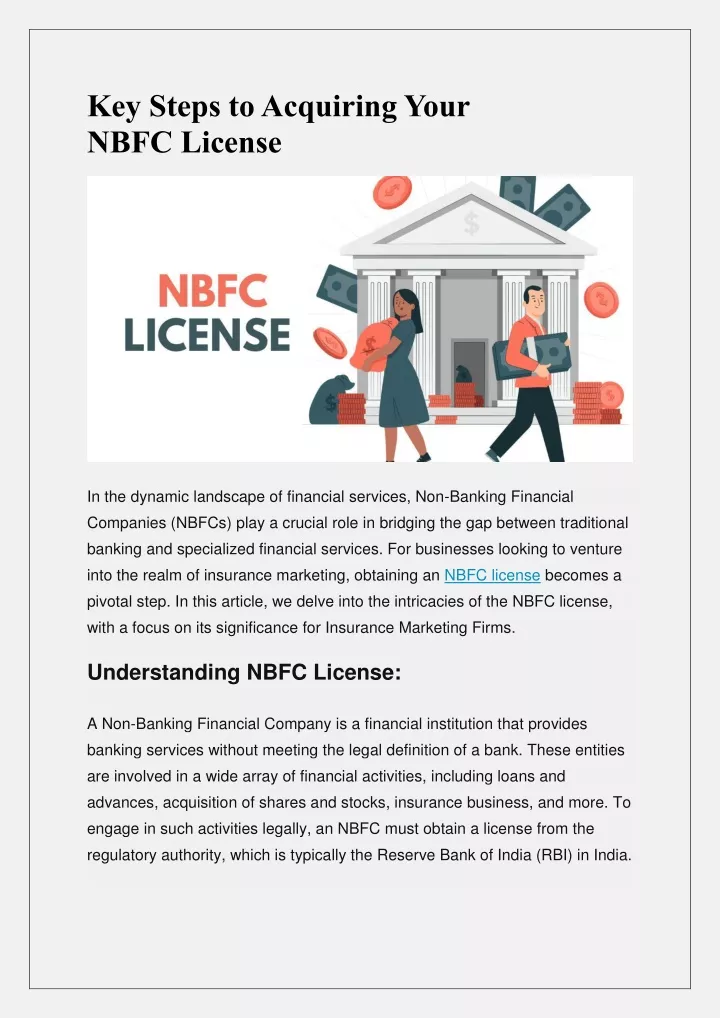 key steps to acquiring your nbfc license