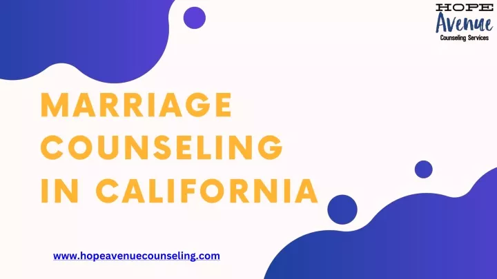 marriage counseling in california