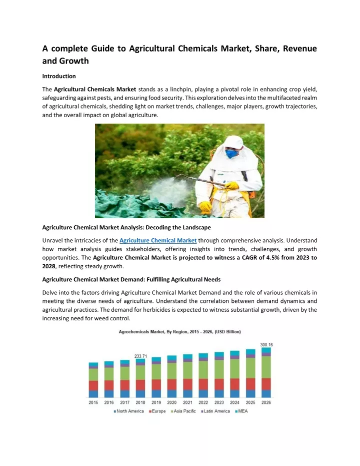 a complete guide to agricultural chemicals market