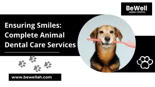 Ensuring Smiles Complete Animal Dental Care Services