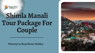 Shimla Manali Tour Package For Couple