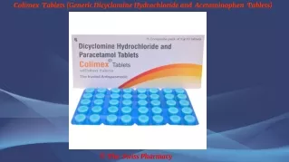 Colimex  Tablets (Generic Dicyclomine Hydrochloride and  Acetaminophen  Tablets)