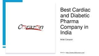 Best Cardiac and Diabetic Pharma Company in India - Arlak Corazon