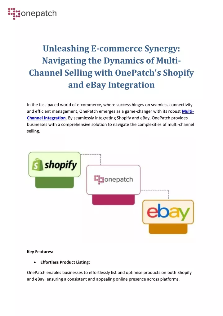 unleashing e commerce synergy navigating