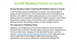 buy 3M Welding Products in Canada