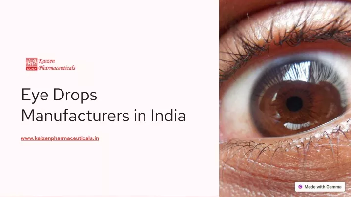 eye drops manufacturers in india