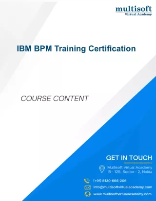 IBM BPM Online Training certification