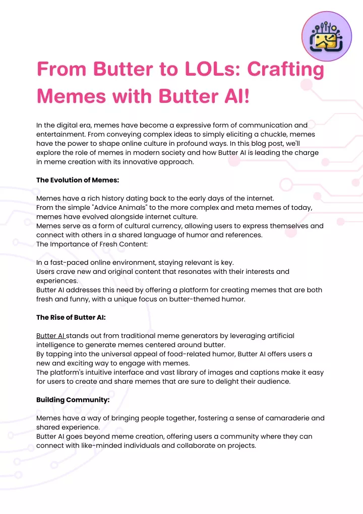 from butter to lols crafting memes with butter ai