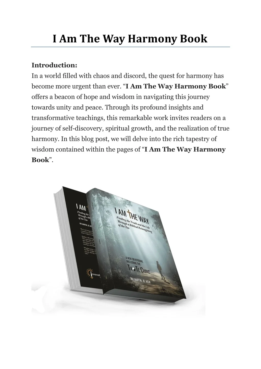 PPT - I Am The Way Harmony Book PowerPoint Presentation, free download ...