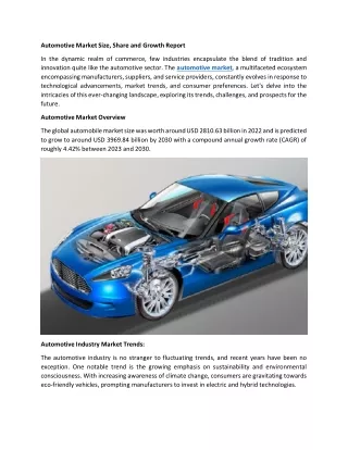 automotive market size share and growth report