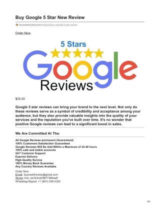 buynewreview.com-Buy Google 5 Star New Review