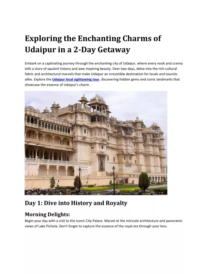 exploring the enchanting charms of udaipur