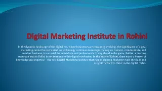 digital marketing institute in rohni